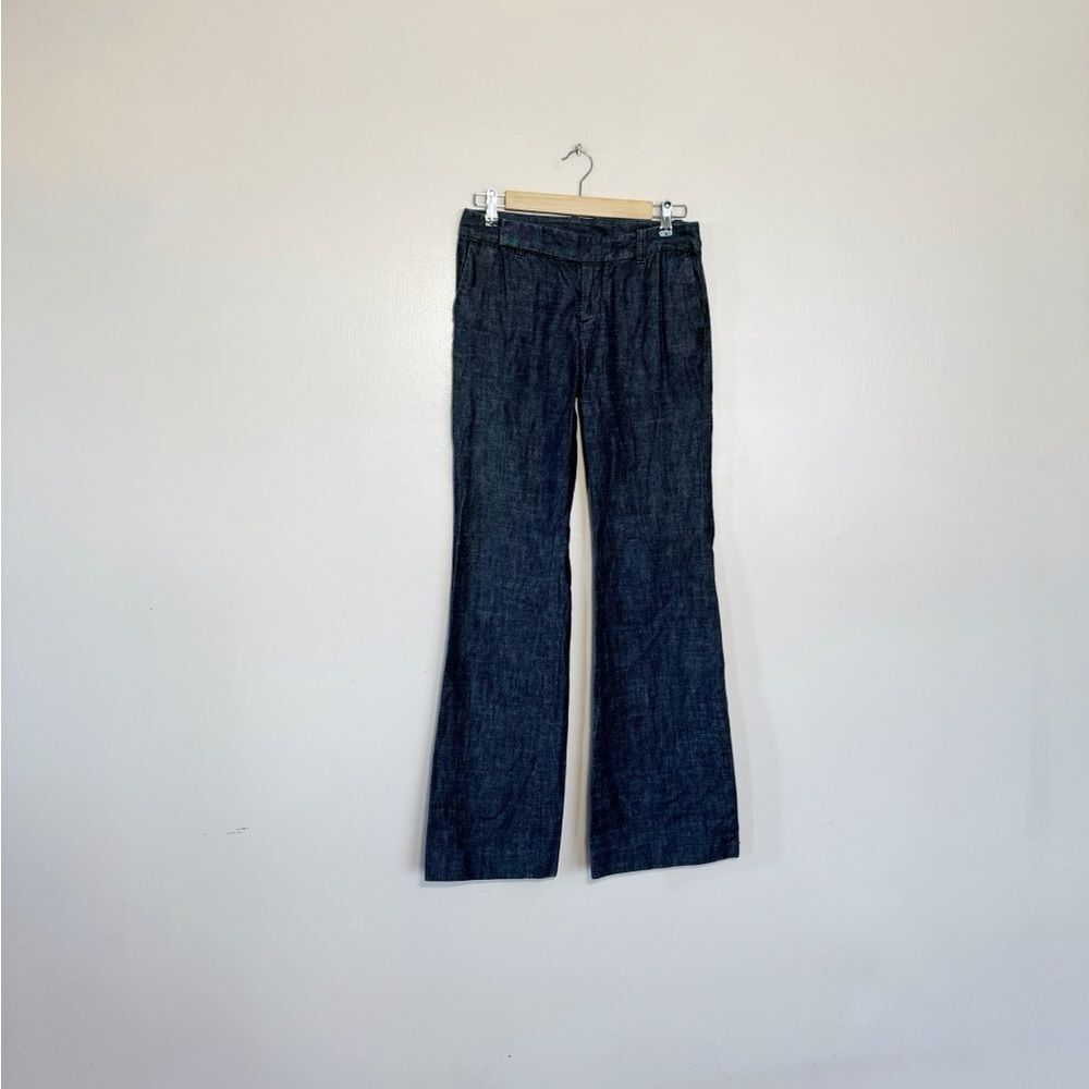 SALE! Gap Dark Denim Wider-Leg Pants Size 2L EUC